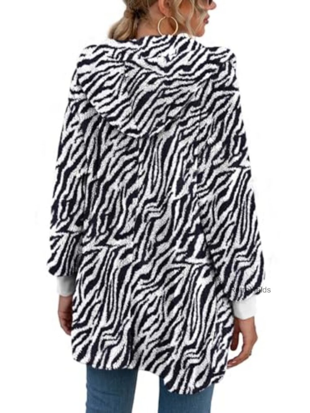 Women's Fleece Hooded Cardigan Sweater Coat Warm Winter Jacket